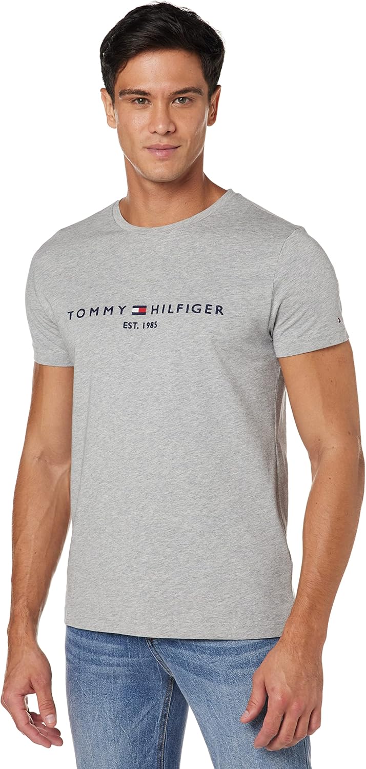 

Мужская футболка с короткими рукавами и принтом Tommy Hilfiger, Gray