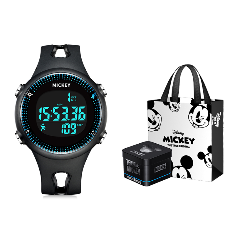 

Disney Часы YOUTH Collection Electronic Movement Resin Strap Watch Men's Watch Black Dial, MK-15047 L[Disney Gift Box Set]