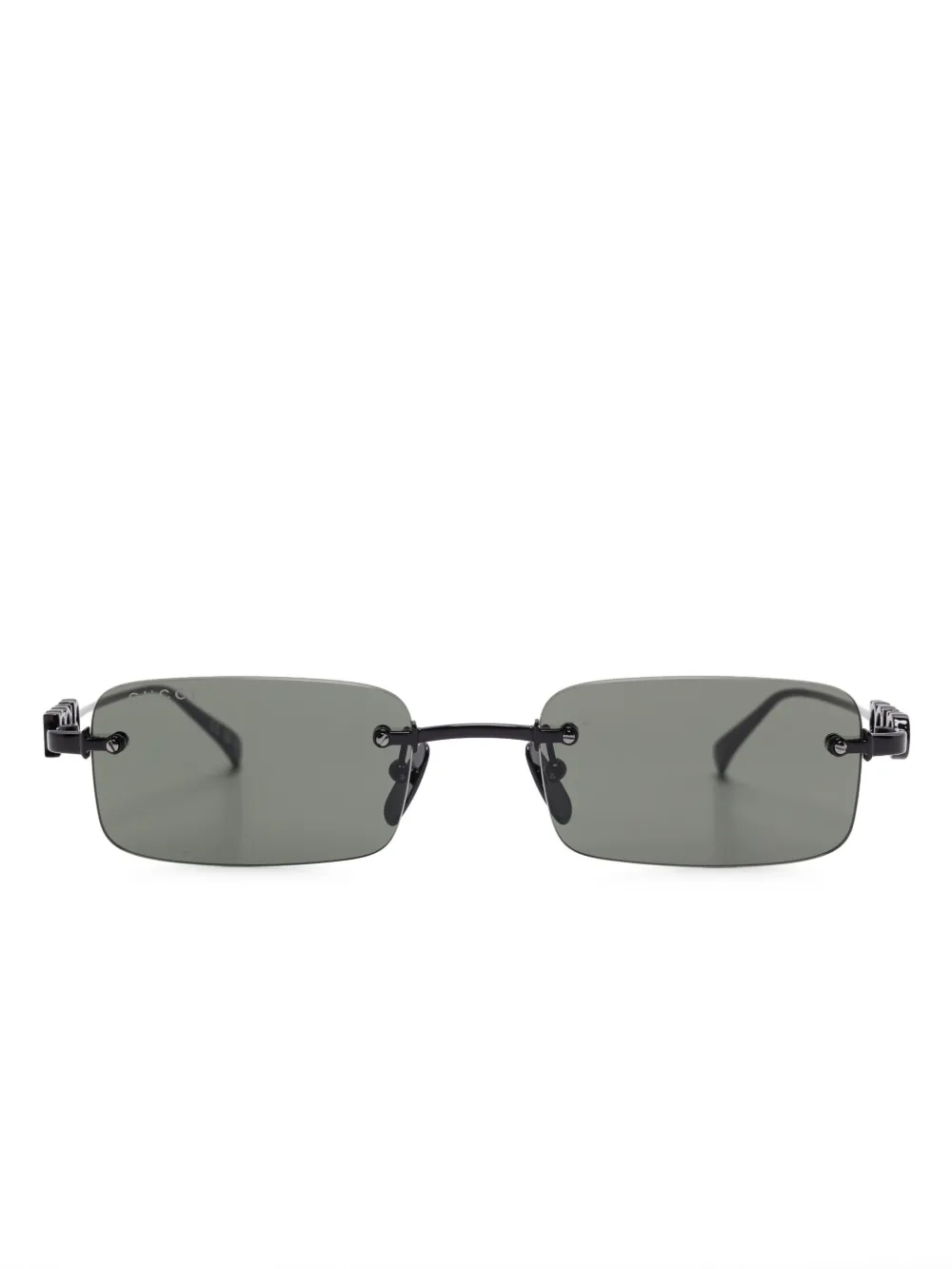 

Солнцезащитные очки в безободковой оправе Gucci Eyewear, черный