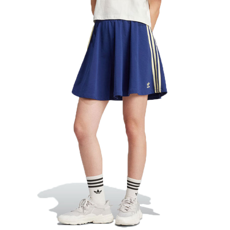 Юбка (WMNS) adidas Originals Stripe Graphic Skirt 'Blue' — фото 2
