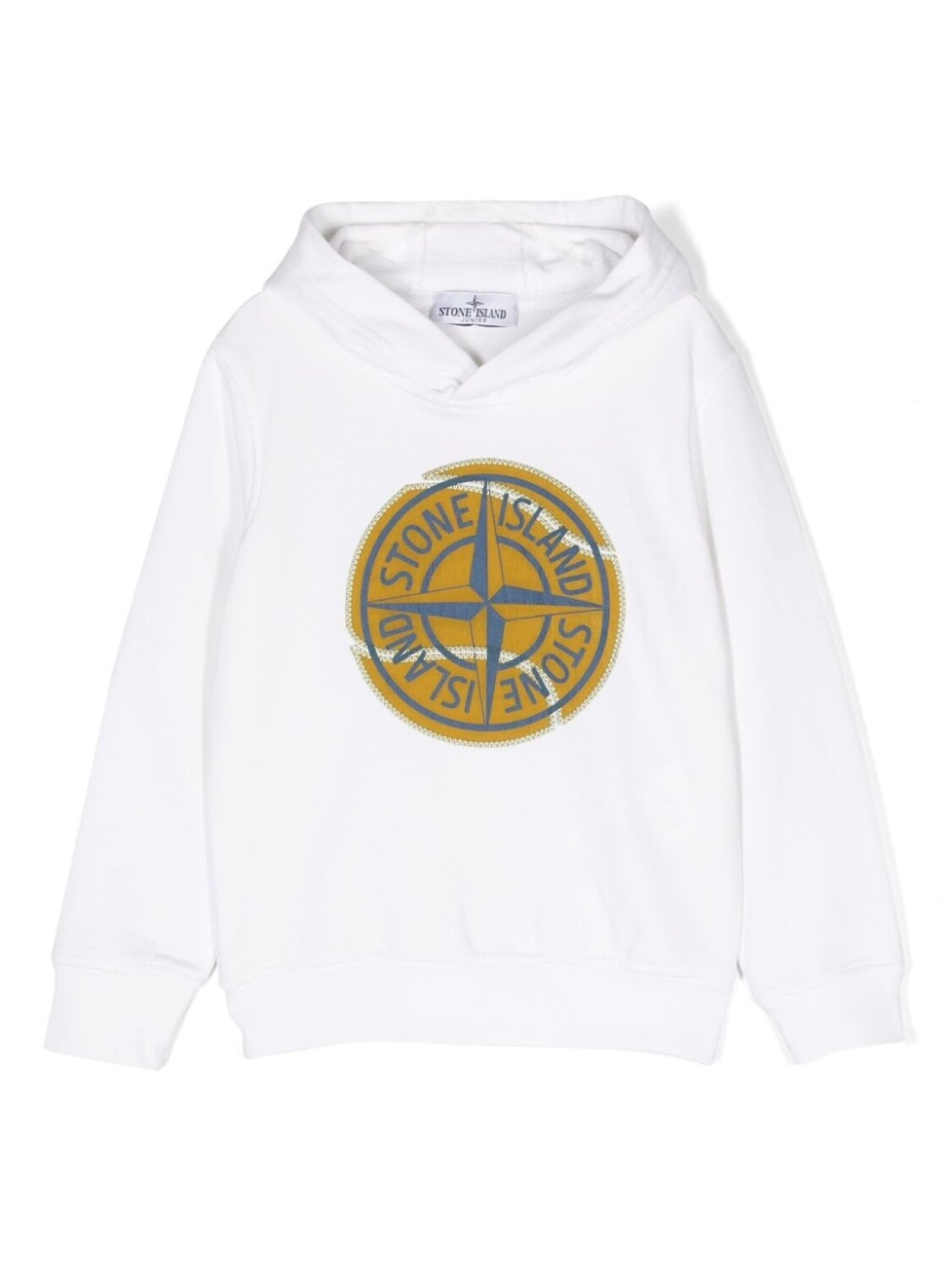 

Stone Island Junior худи с нашивкой-логотипом, белый