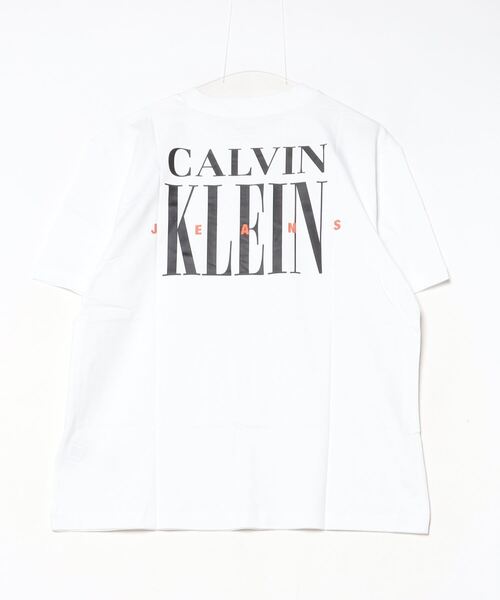 

Футболка с коротким рукавом, засечками Calvin Klein Jeans, белый