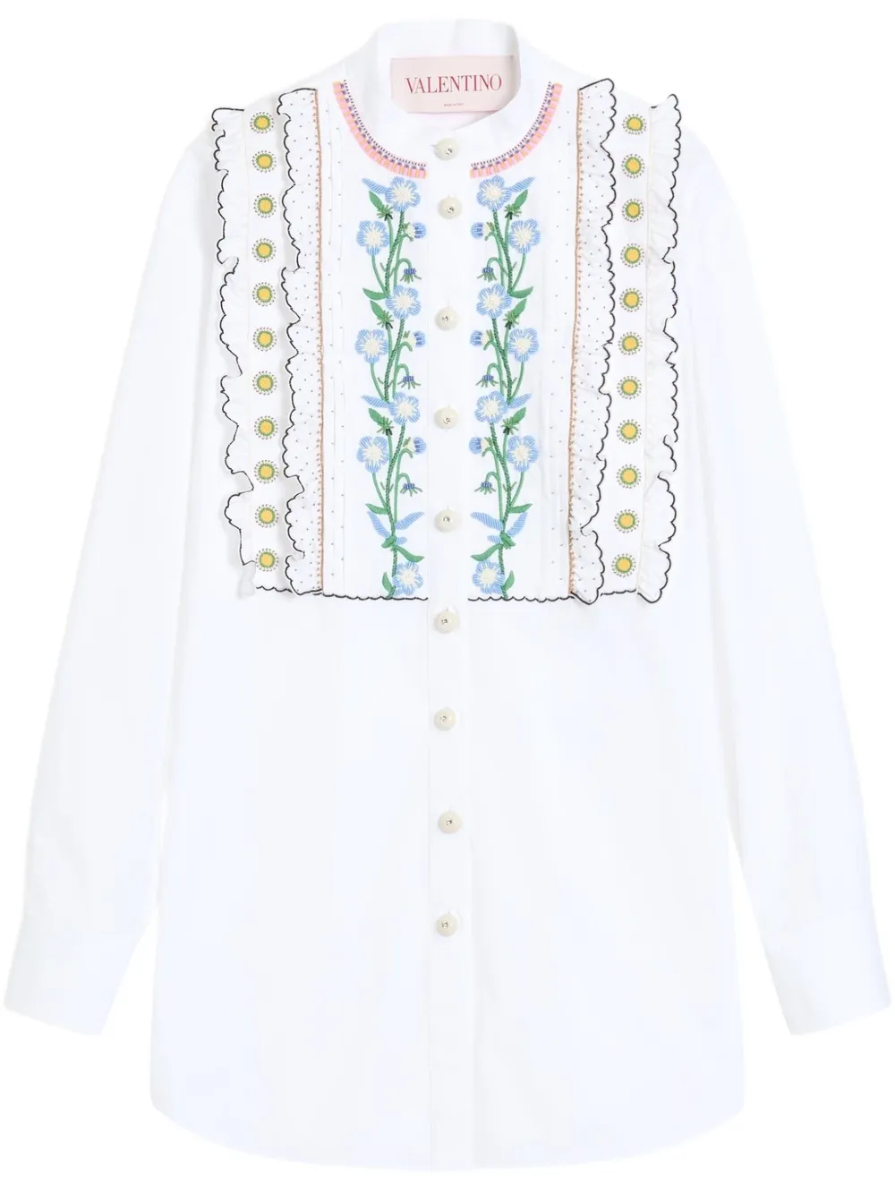 

Рубашка с вышивкой Valentino Garavani, белый