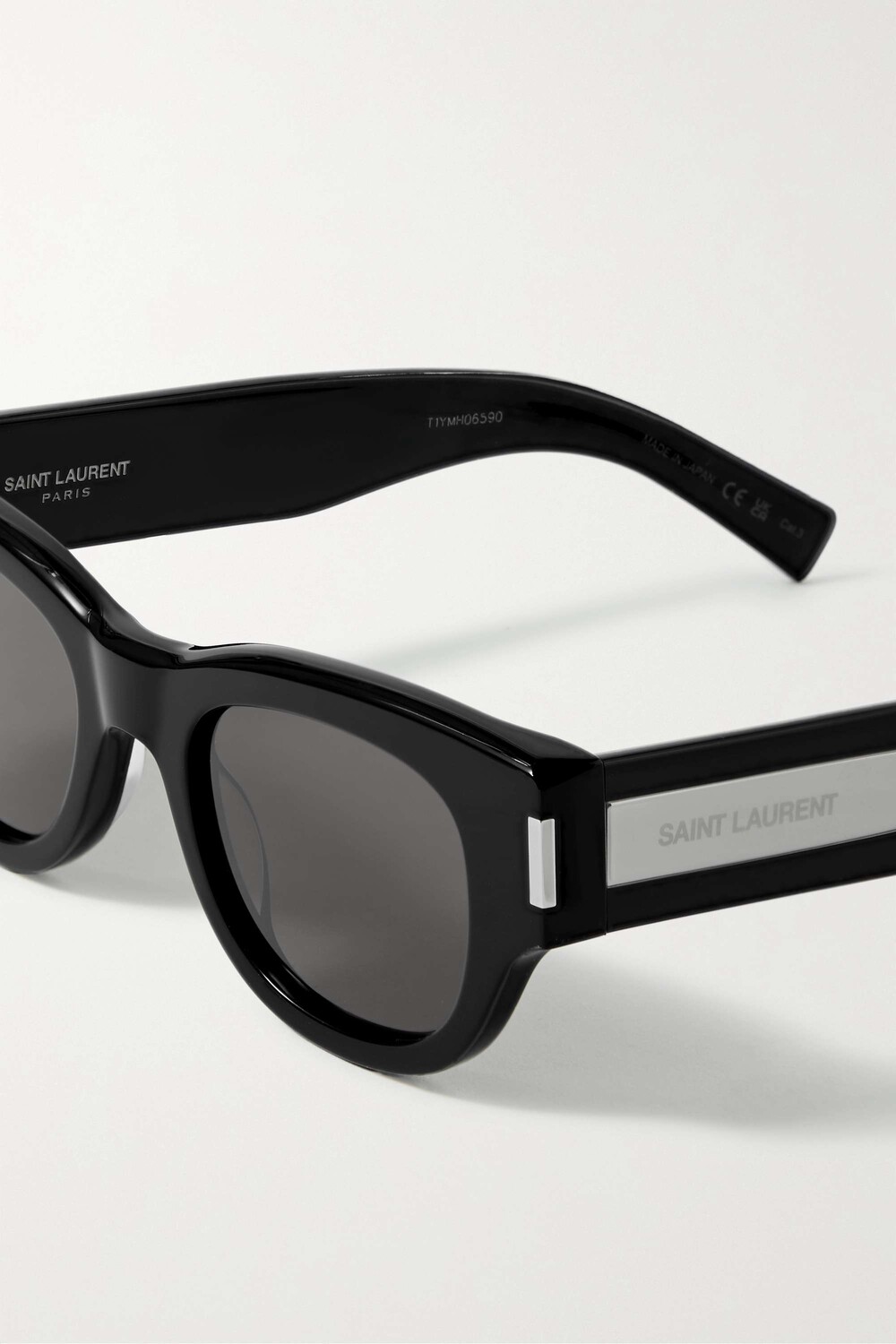 

SAINT LAURENT EYEWEAR солнцезащитные очки в круглой оправе из ацетата, черный