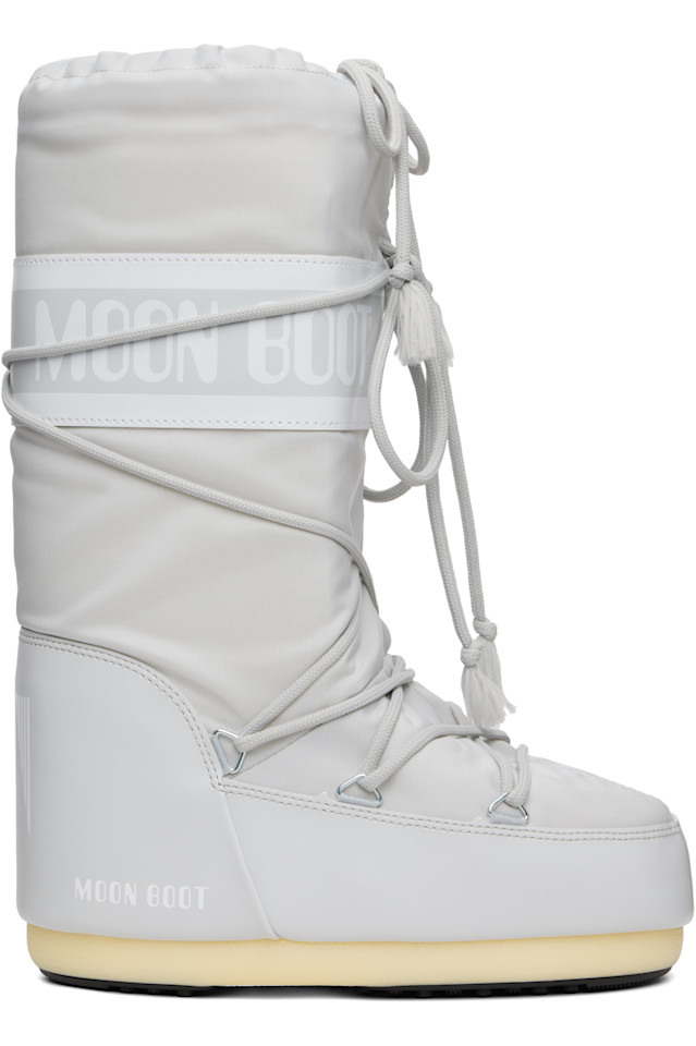 

Moon Boot Серые нейлоновые ботинки с иконкой