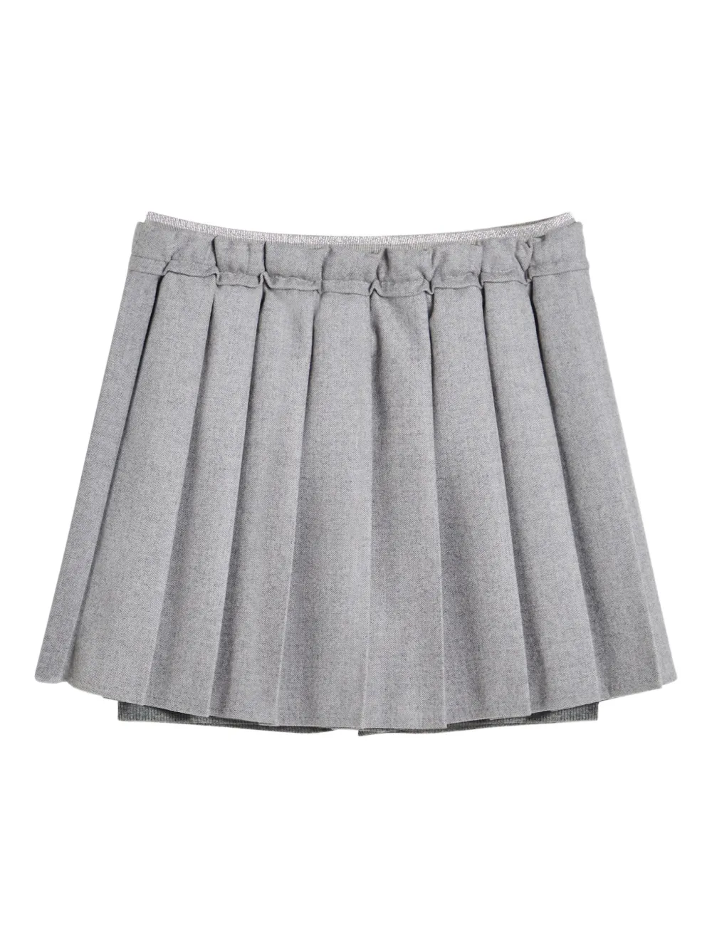 

Плиссированная юбка Brunello Cucinelli Kids, серый