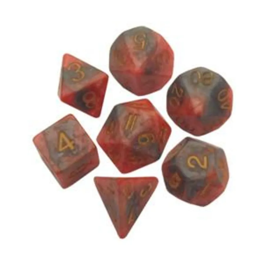 

Полисетка оранжево-коричневого цвета с золотом (7), Resin Dice - Combo Dice (Metallic Dice Games)