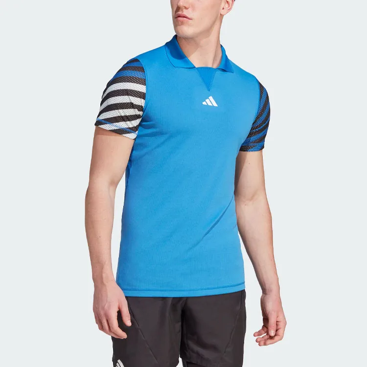 Adidas Футболка-поло мужская Air Force Blue с воротником-поло, умеренно прямого кроя — фото 4