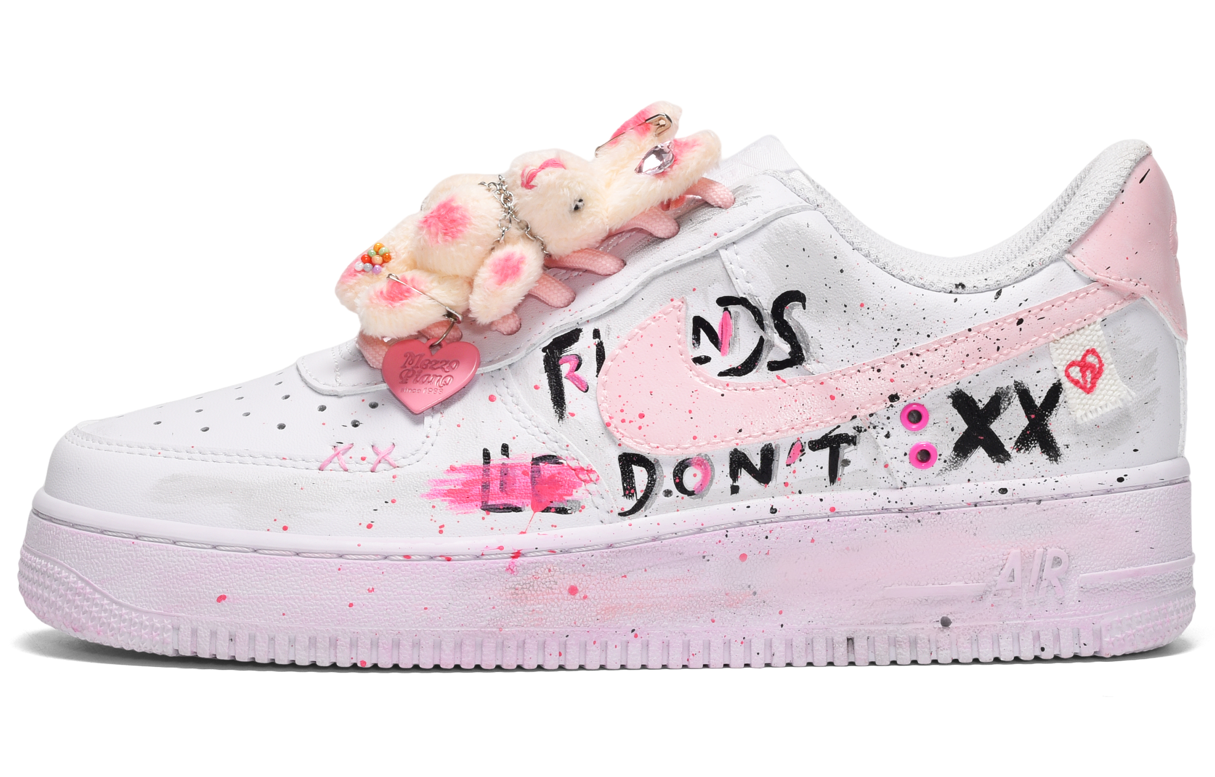 

Кроссовки Nike Air Force 1 Skateboard Shoes Women's Low-Top Pink/White, Белый, Кроссовки Nike Air Force 1 Skateboard Shoes Women's Low-Top Pink/White