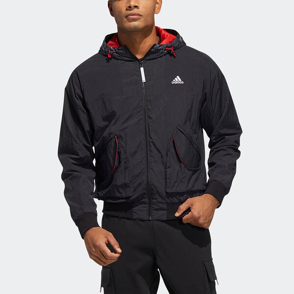 Куртка adidas Cny Lite Wvjk limited Casual Sports Woven Hooded Jacket Black, черный — фото 3