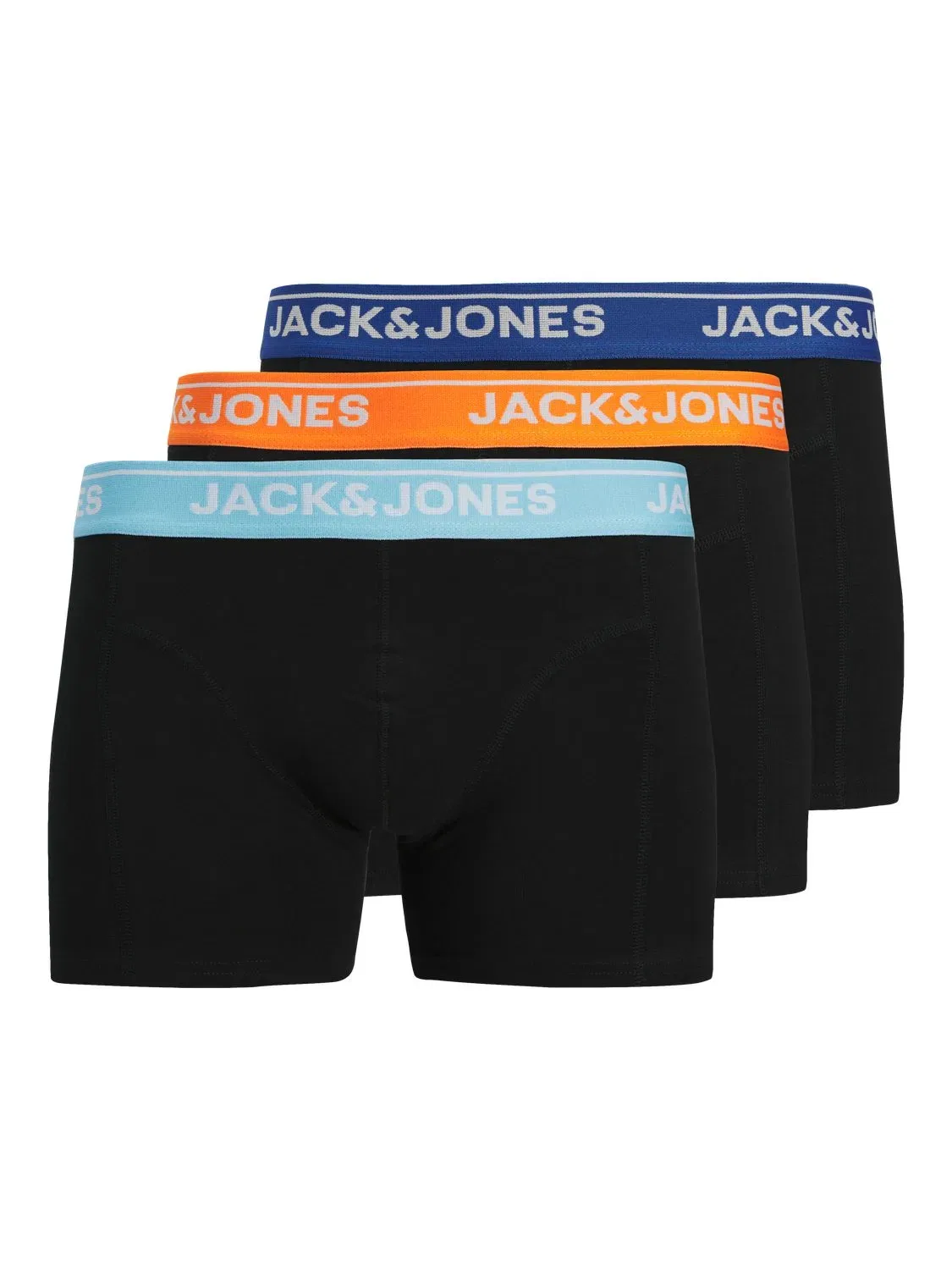 Боксеры из 3 предметов, JACTHEODORE SOLID TRUNKS 3 PACK JNR, JACK & JONES Junior, черный