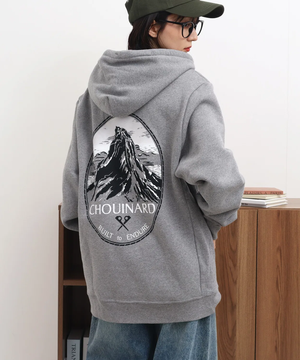 Свитшот Patagonia Chouinard Crest Uprisal Hoody из полиэстера и хлопка, серый
