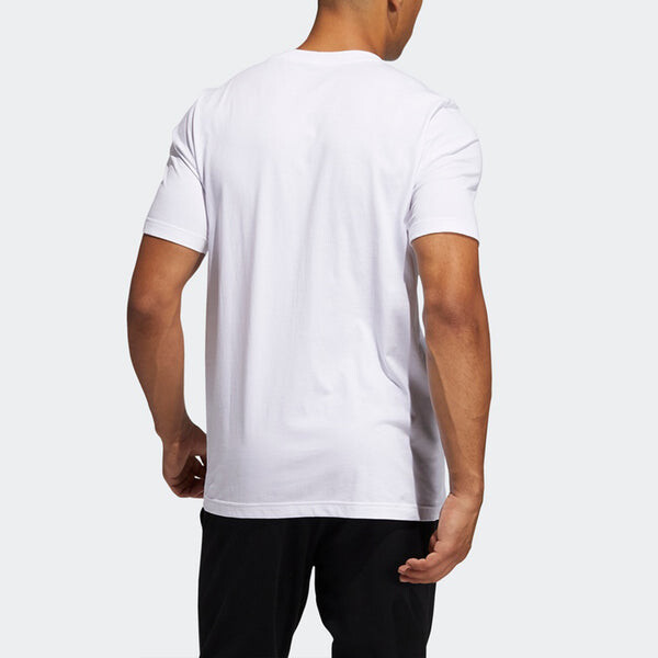 Футболка rose abstract basketball sports printing loose short sleeve white Adidas, белый — фото 3