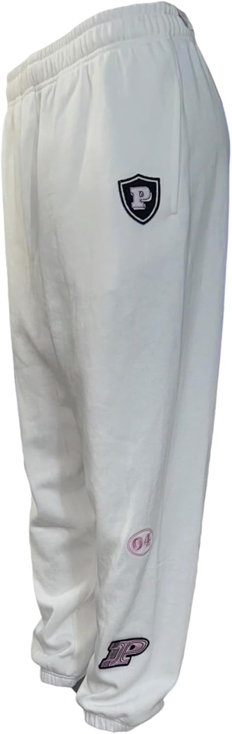 

Свободные спортивные брюки Victoria's Secret Pink Fleece Ivy, цвет белый, новые, White Racing