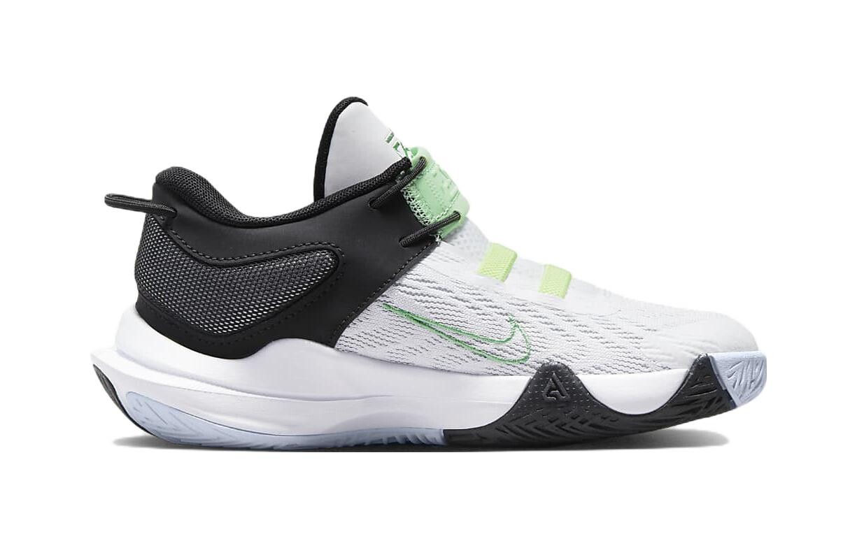 Детские баскетбольные кроссовки Nike Giannis Immortality 2 PS, White/black/yellowish-green/foggy gray — фото 2