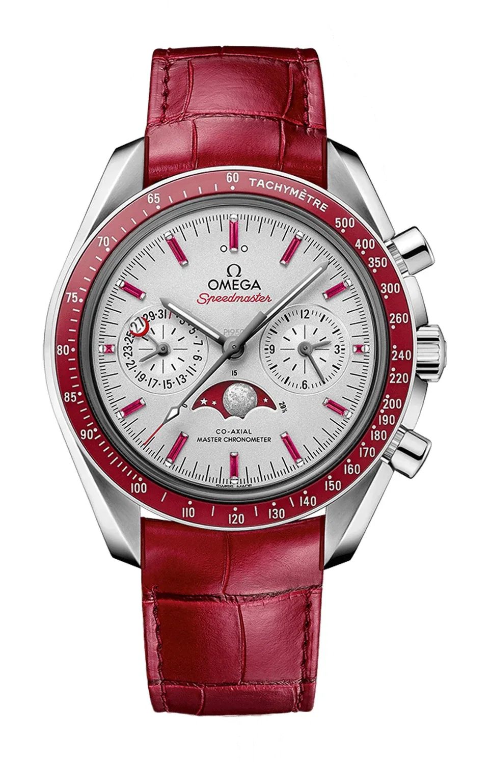 СПИДМАСТЕР МУНВОЧ OMEGA CO-AXIAL MASTER CHRONOMETER ХРОНОГРАФ С ФАЗАМИ ЛУНЫ 44,25 ММ - 304.93.44.52.99.002, серебряный