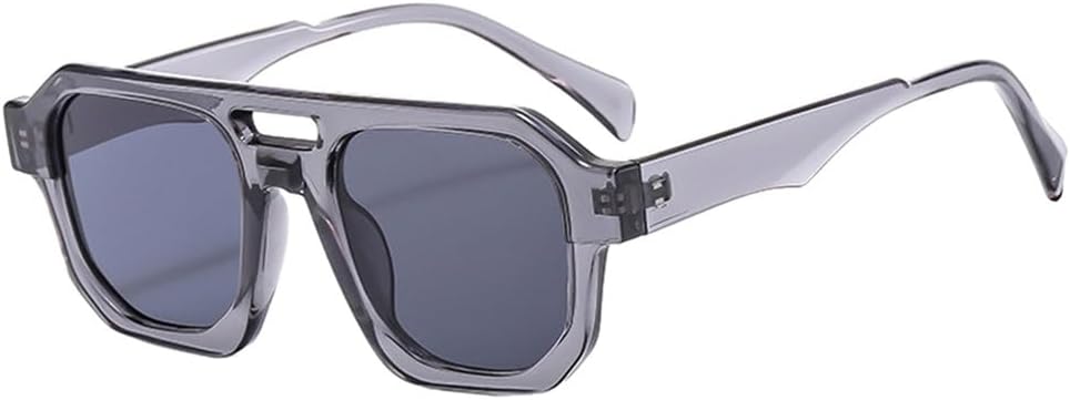 

Солнцезащитные очки с двойной перемычкой для женщин, прозрачные линзы Ocean, защита от УФ-излучения UV400, для мужчин, в стиле панк, для занятий спортом на открытом воздухе, бега и езды generic, Grey Grey