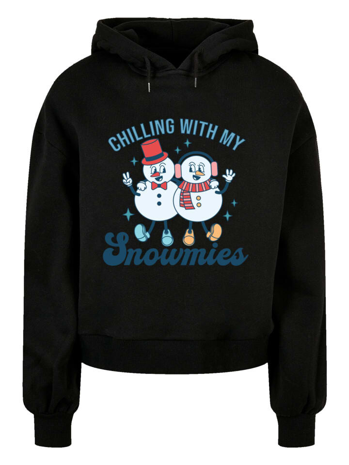 

Толстовка F4NT4STIC Oversized Hoodie Chilling with My Snowmies, черный