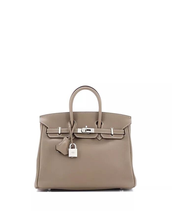 

Сумка Birkin 25 серая Swift с палладиевой фурнитурой Pre-Owned HERMÉS, серый