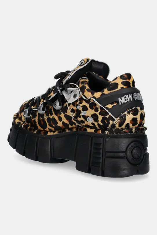 Замшевые кроссовки Pelo Leopardo Cuero M Tower Negro Lateral New Rock, коричневый — фото 3