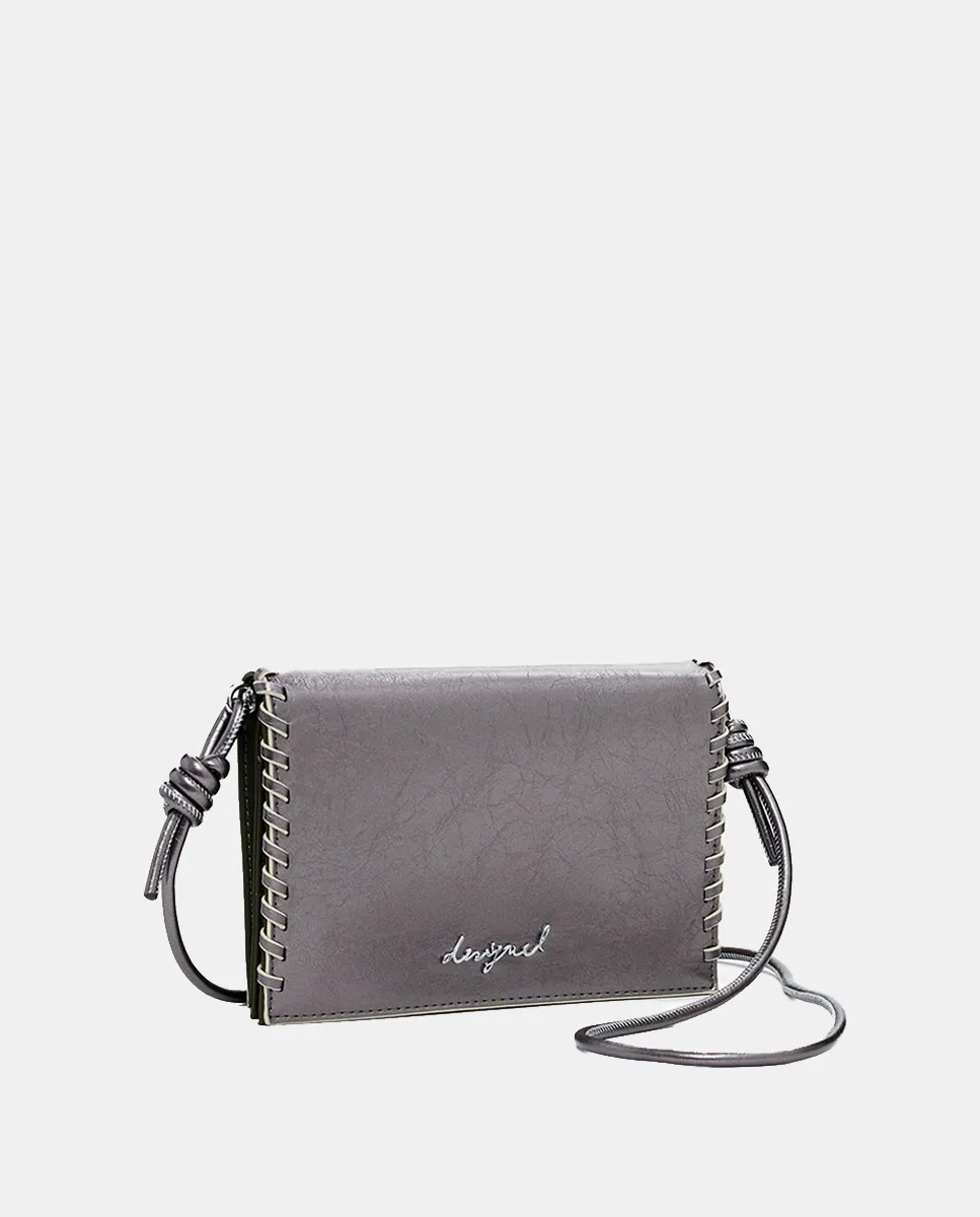 

Большой металлический кошелек с возможностью конверсии Desigual, серебряный