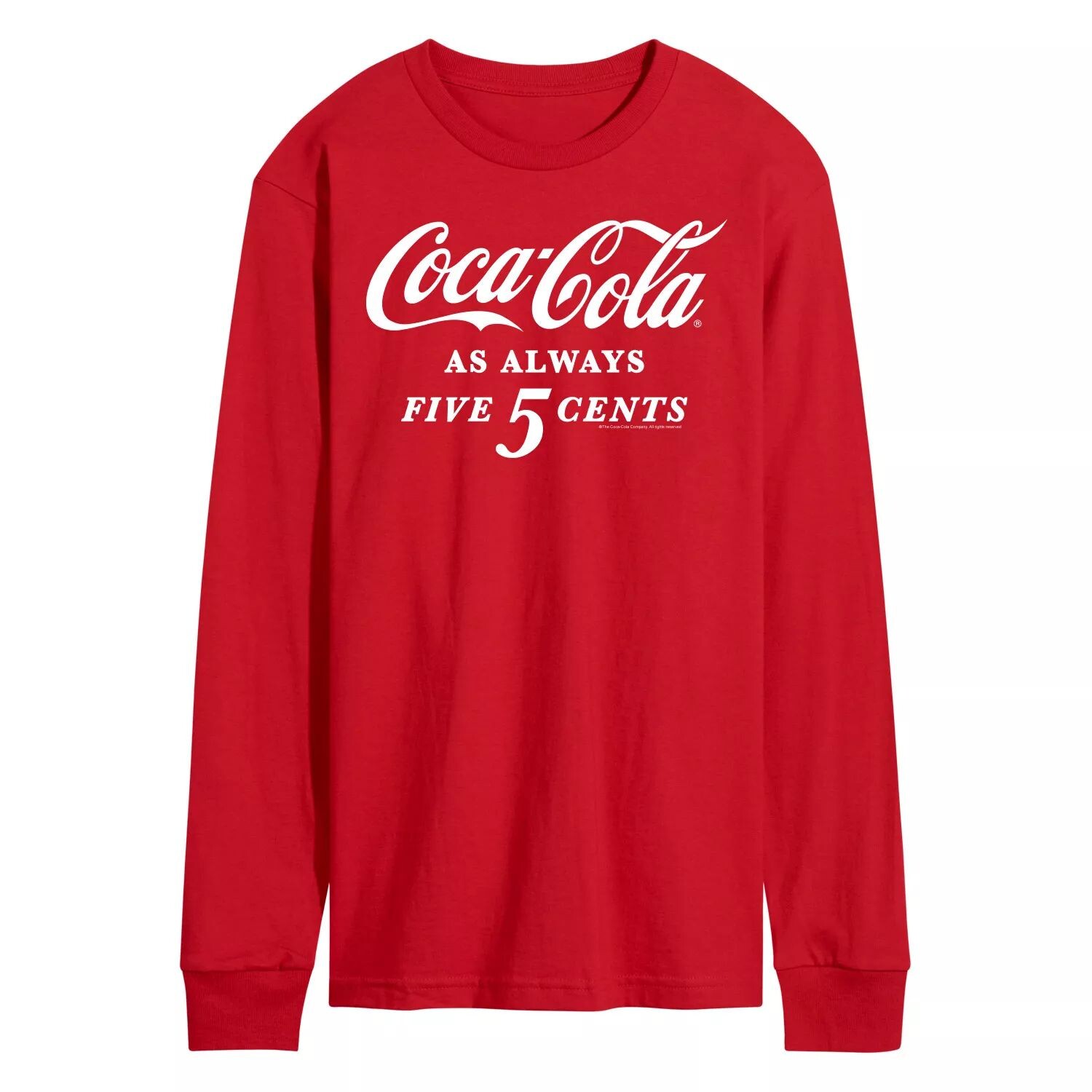 

Мужская футболка Coca-Cola Five Cents с длинным рукавом и рисунком Licensed Character