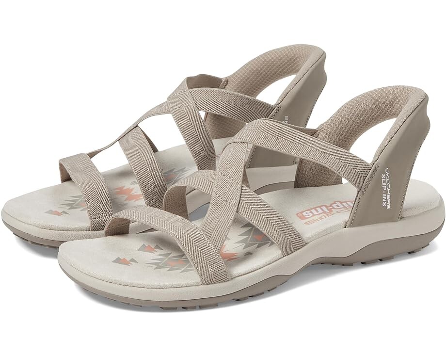 

Сандалии SKECHERS Reggae Slim - Stretch Flex Hands Free Slip-Ins, цвет Taupe