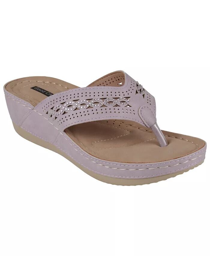 Женские босоножки Bari Thong на танкетке GC Shoes, фиолетовый