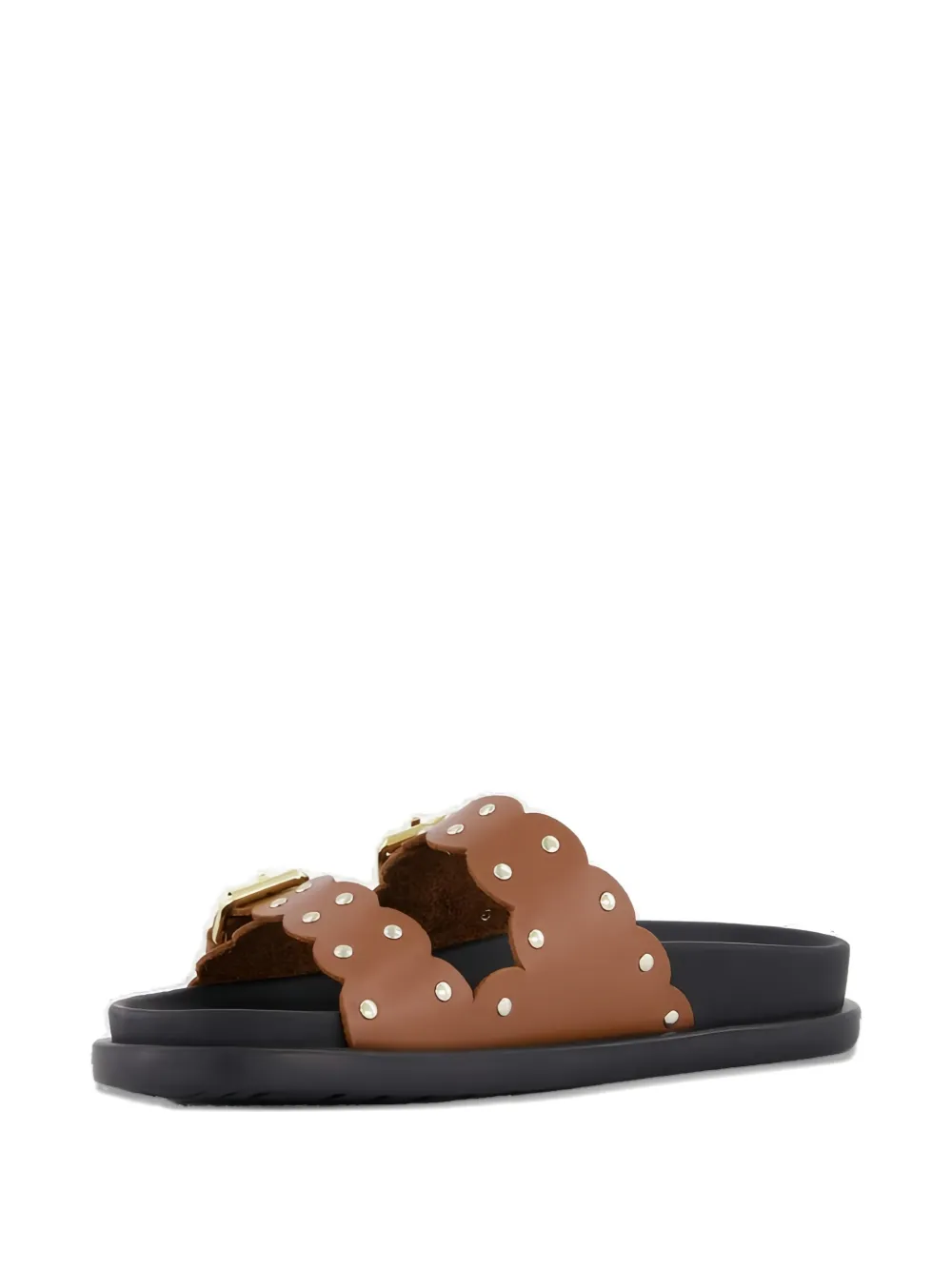 

Босоножки с ремешком и фигурным краем Twinset Kids, коричневый