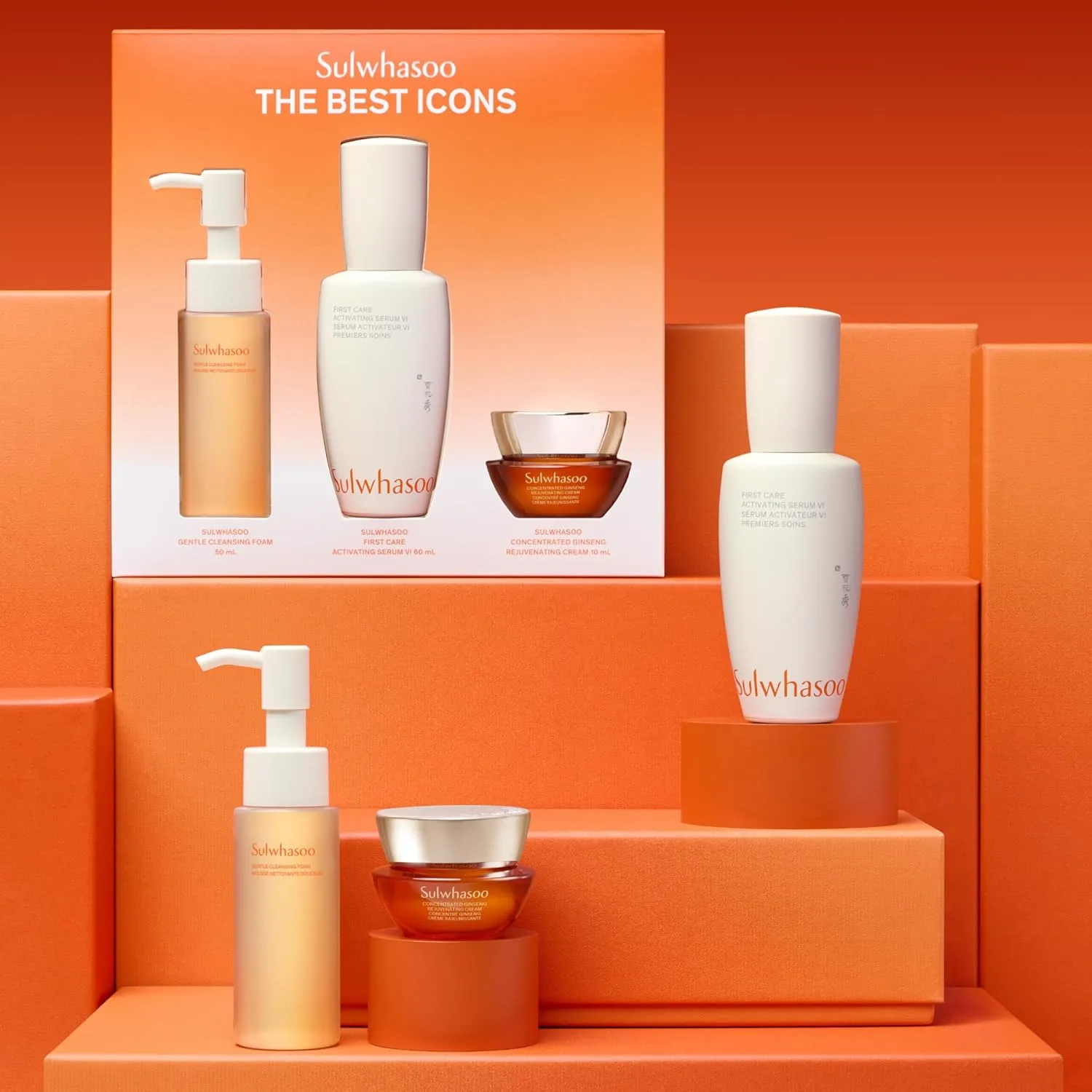 Sulwhasoo First Care Activating Serum - антивозрастная сыворотка против морщин, сухости и тусклости кожи с 500-часовым женьшенем, корейскими травами и витамином C — фото 2