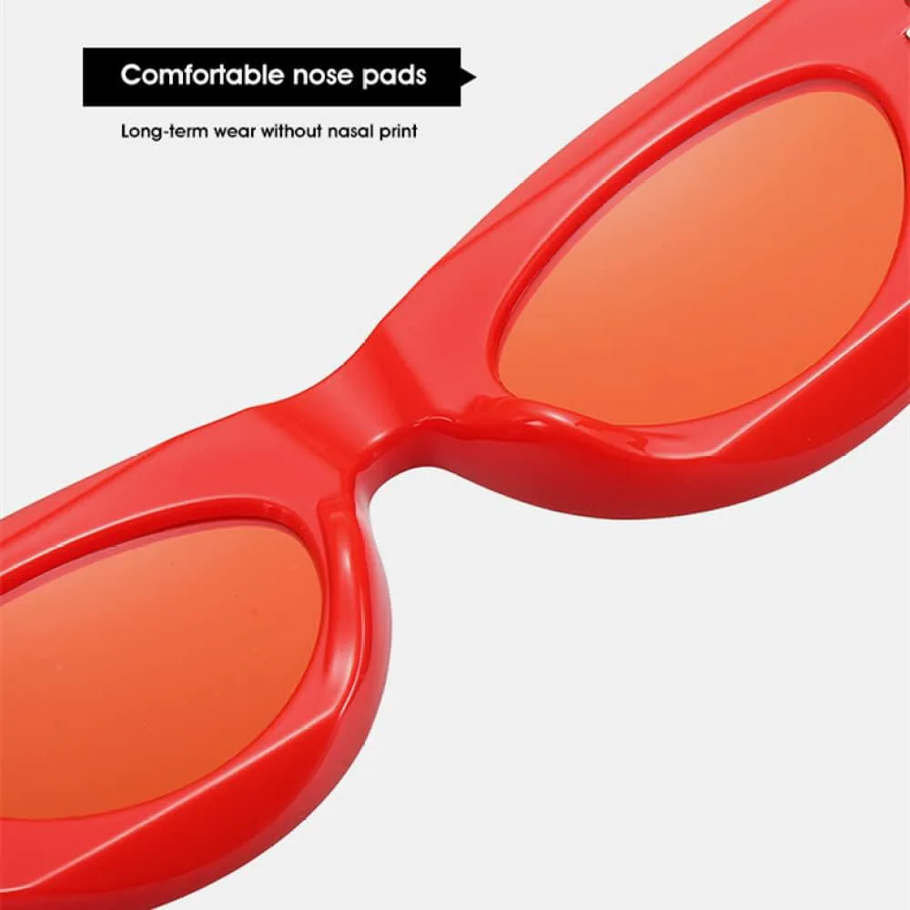 

Женские двухцветные овальные солнцезащитные очки, мужские сине-зеленые солнцезащитные очки в стиле ретро с защитой от УФ-излучения UV400 «кошачий глаз» LANGSER, 4