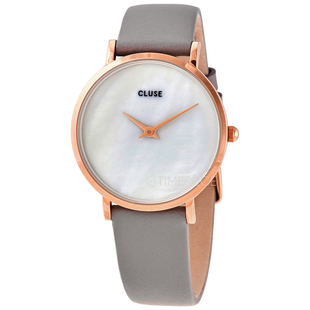 

Серые кожаные часы Cluse, серый