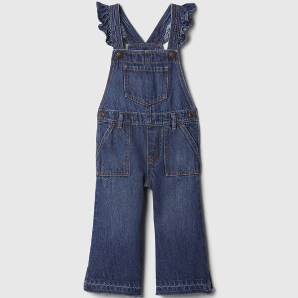 

Широкие джинсовые комбинезоны Gap, синий