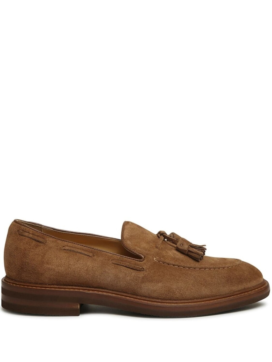 

Brunello Cucinelli замшевые мокасины с кисточками, коричневый