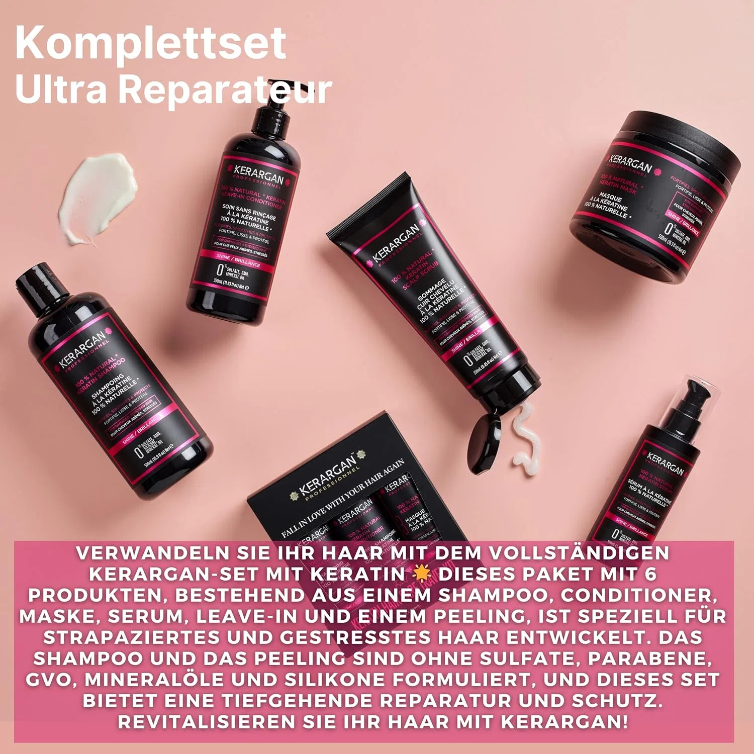 Комплект Kerargan Ultra Repair с кератином для поврежденных волос Kerargan — фото 2