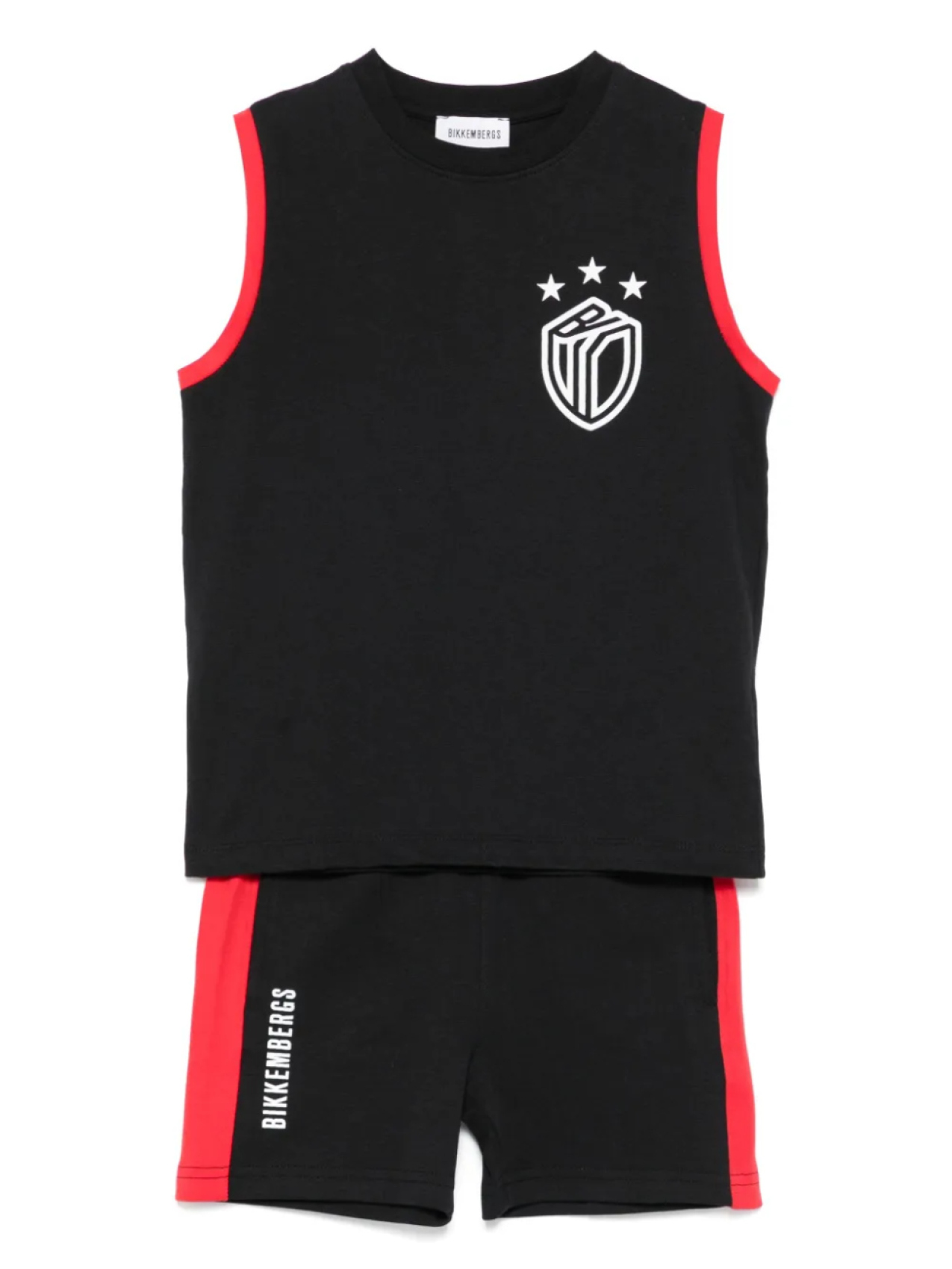 

Комплект из майки и шорт с логотипом BIKKEMBERGS KIDS, черный