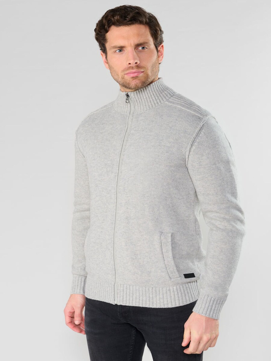 

Вязаный кардиган Le Temps Des Cerises LAYA, цвет Grey/Light grey