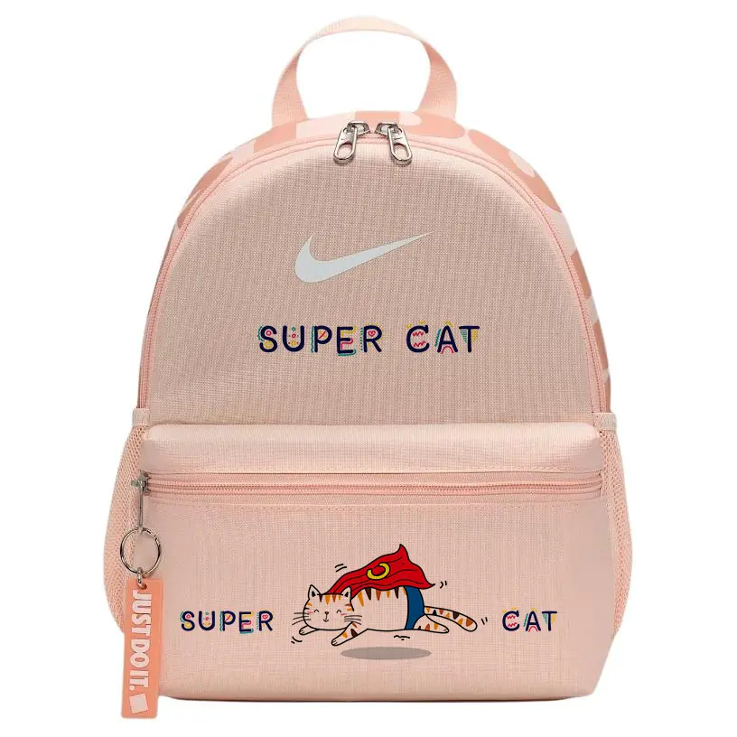 

Nike Тканевый рюкзак унисекс кораллово-красный и абрикосово-желтый, Superman Cat