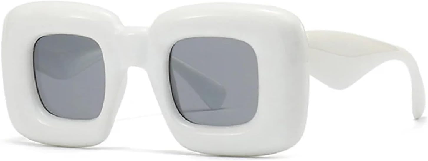 

Солнцезащитные очки в стиле ретро с металлическими шарнирами, конфетного цвета, толстые, модные для женщин и мужчин, с защитой от УФ-излучения UV400 HHZZYVY, White Grey