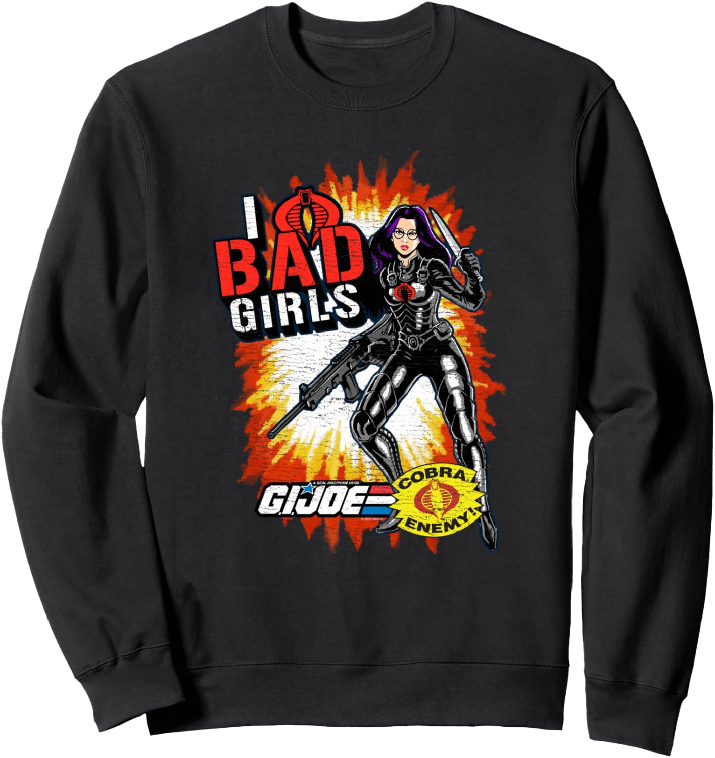 

Толстовка с изображением плаката GI Joe I Heart Bad Girls Baroness в стиле экшен G. I. Joe, черный