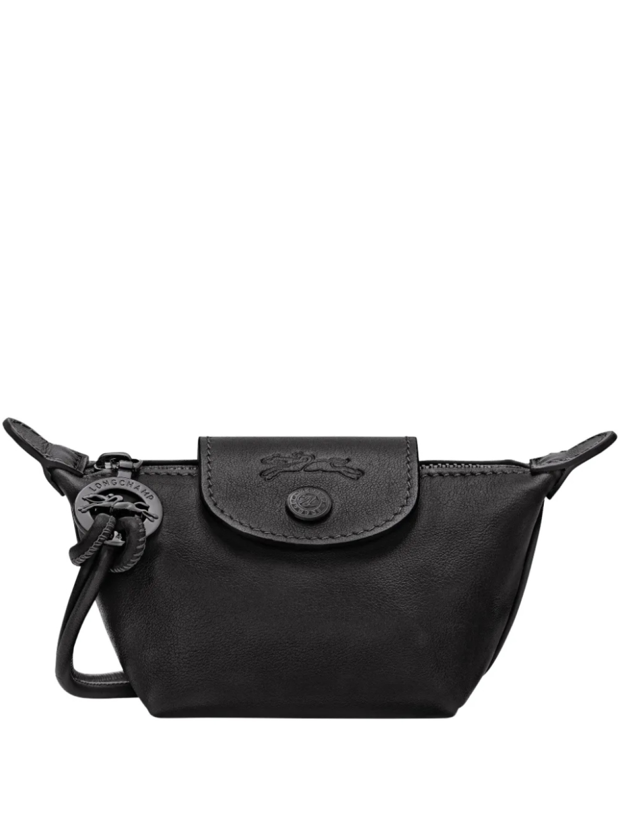 

Сумка из тисненой кожи Longchamp, черный