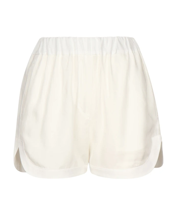 

Льняные вискозные шорты Pinko, белый
