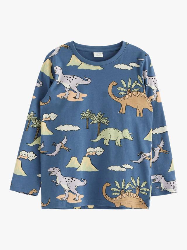 

Детская футболка с длинными рукавами и принтом динозавра Lindex, Dusty Blue/Multi