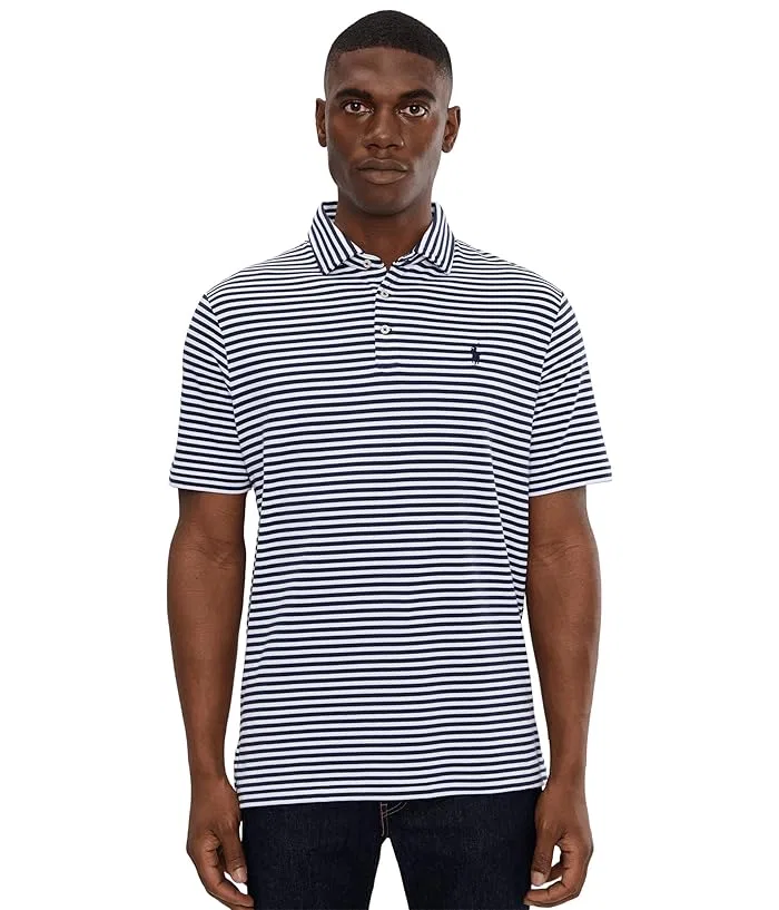 Повседневная футболка-поло с полосками Classic Striped Soft Cotton Polo Ralph Lauren, Summit Plaid/Prl Deco Print/Cedar Plaid