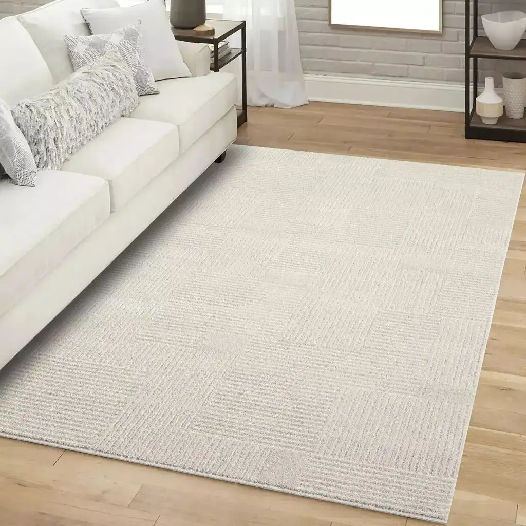 

Ковер Carpet City "FLAIR177", прямоугольный ковер с коротким ворсом, скандинавский стиль 120х170 см, бежевый