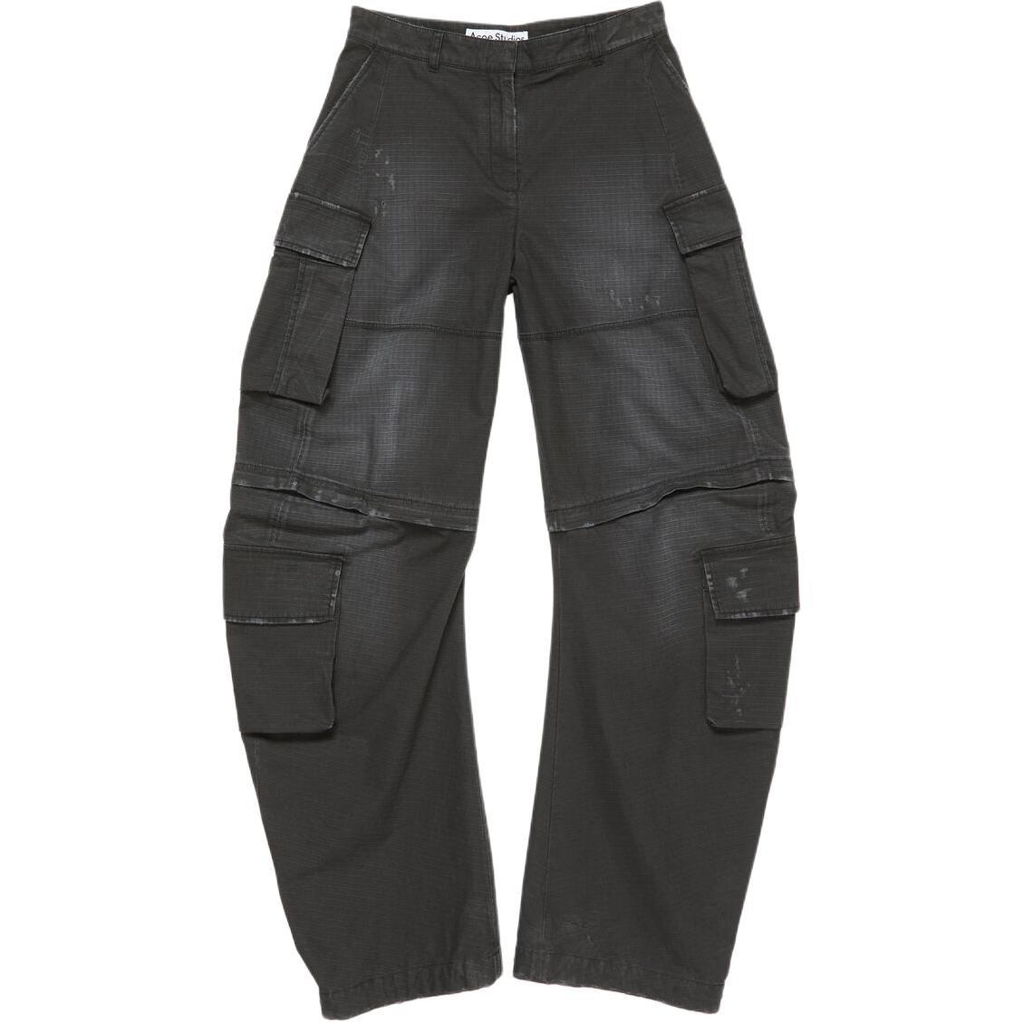 

Брюки Cargo Palazzo Acne Studios, черный