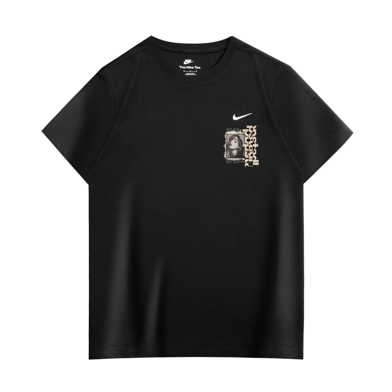 

Nike Спортивная футболка унисекс черная, Черный, Nike Спортивная футболка унисекс черная