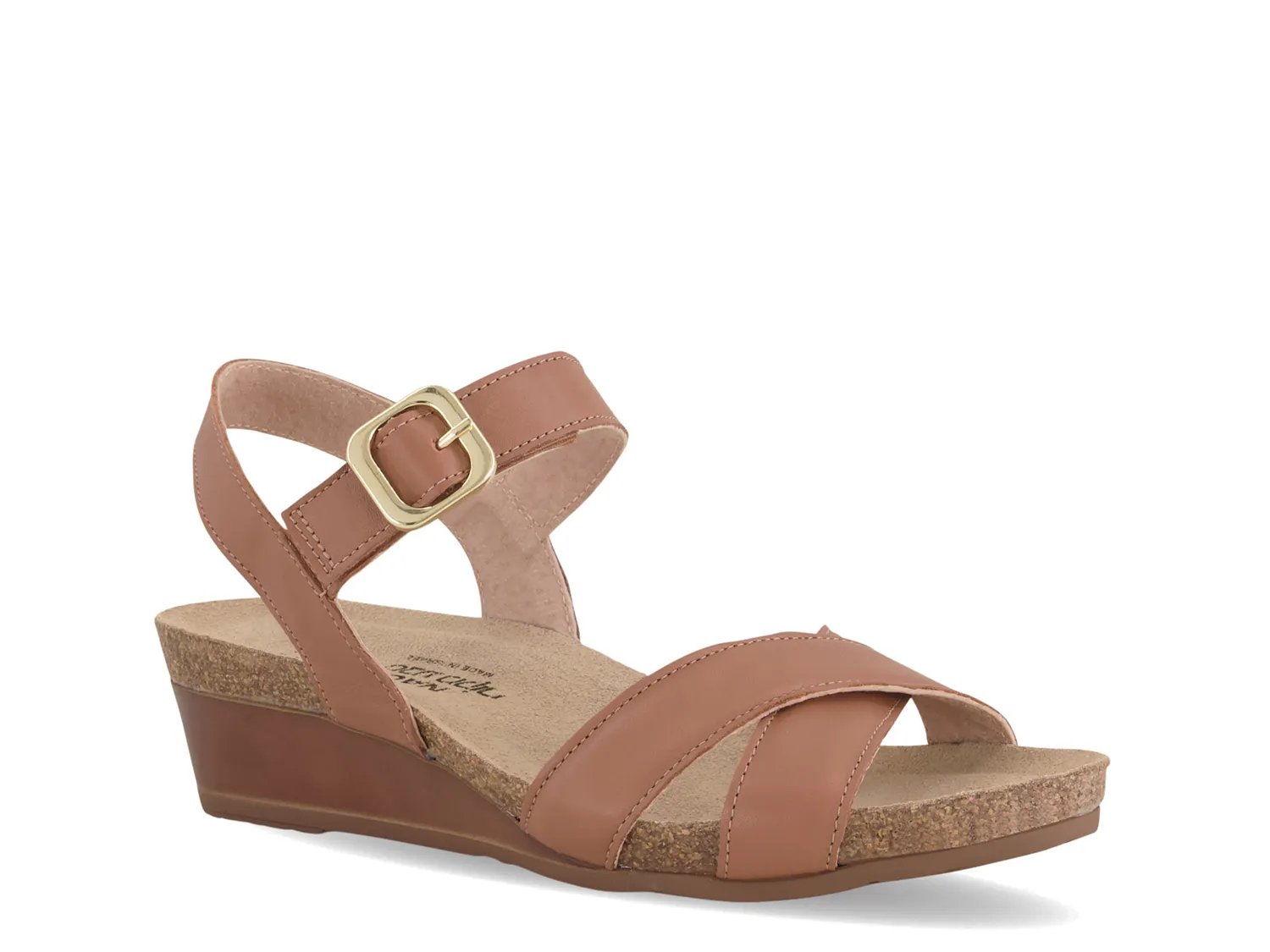 Сандалии Naot Throne Wedge Sandal, Caramel Leather