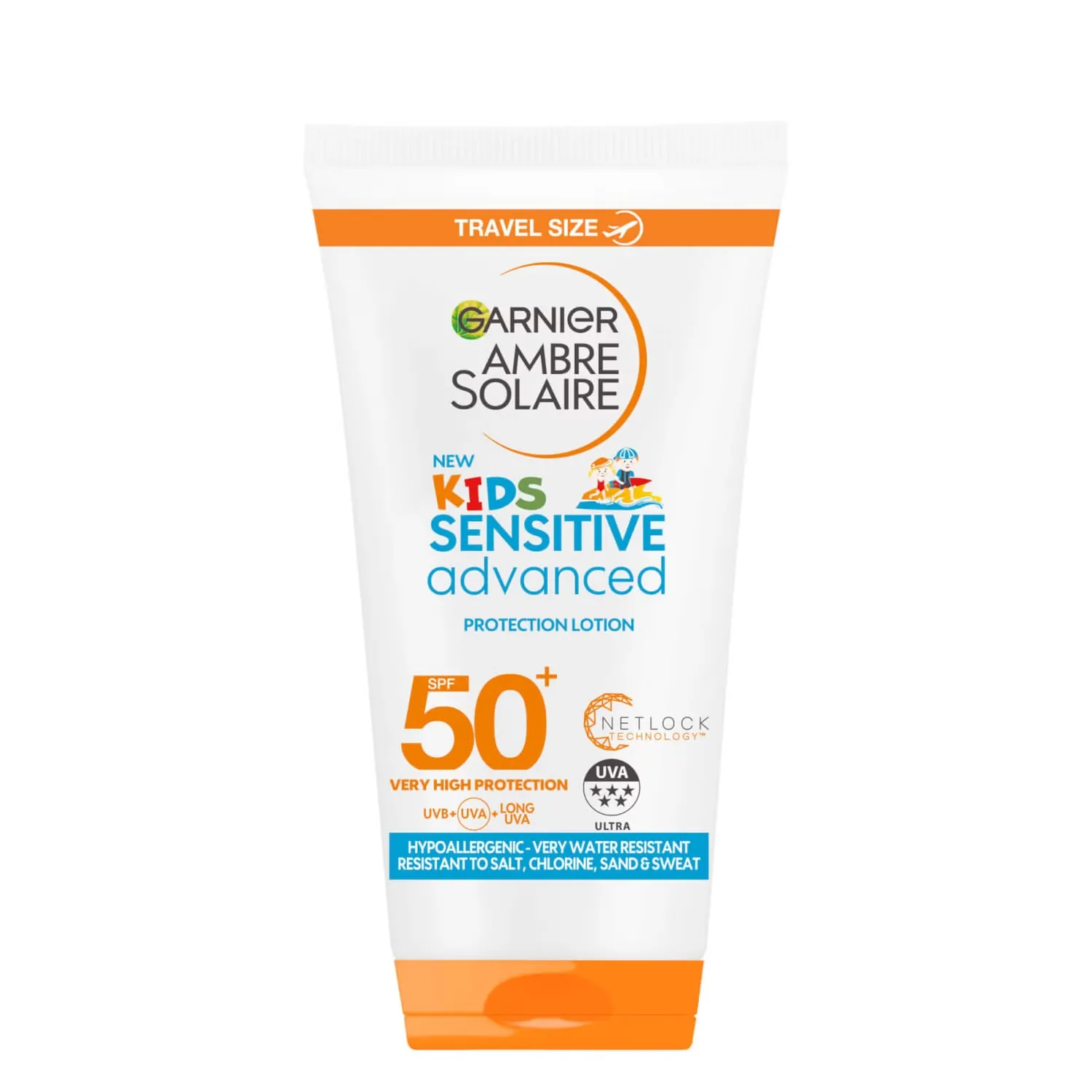 

Ambre Solaire Kids Sensitive Sun Cream SPF 50+ 50 мл дорожный размер Garnier