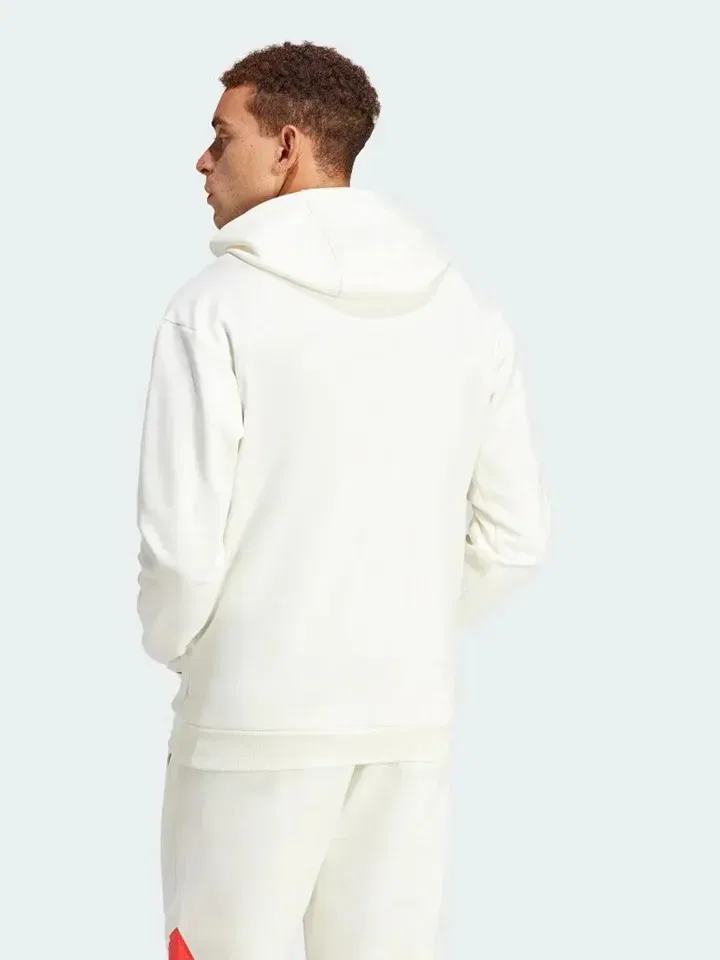 Худи свободного кроя с капюшоном, Adidas, кремовый — фото 3